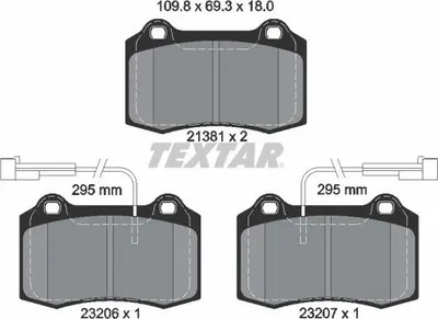 Produktbild von TEXTAR Bremsbeläge Satz Vorne für ALFA ROMEO 147 (937) 2138103