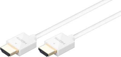 Produktbild von Goobay 55100 High Speed HDMI™ Kabel mit Ethernet, , 0.5 m, Weiß - HDMI™-Stecker (Typ A) > HDMI™-Stecker (Typ A)