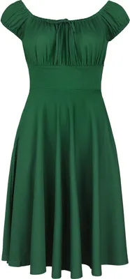 Produktbild von Voodoo Vixen Mittellanges Kleid Damen Gathered Neckline Flared Dress grün L