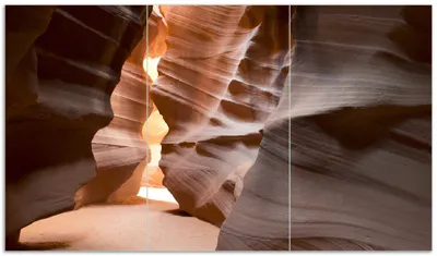Produktbild von Wallario Herdabdeckplatte aus Glas, Größe 90 x 52 cm 3-teilig, Motiv Antelope Canyon Arizona  USA
