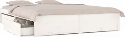 Produktbild von vidaXL Bett mit Schubladen Weiß 200x200 cm