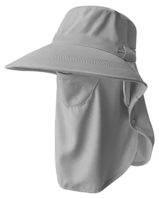Produktbild von Sonnenhut mit hochdichtem Sonnenschutzgewebe, UPF-UV-Schutz, breite Krempe, atmungsaktiver Netz-Gesichtsschutz, verstellbare Passform, Strandhut