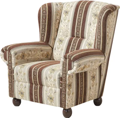 Produktbild von Max Winzer Ohrenbackensessel Monarch - Chenille braun - Maße: 93 x 87 x 100 cm