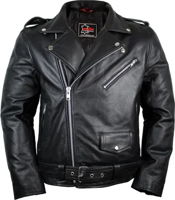 Produktbild von Lederjacke Rockerjacke Rocker Punk Motorradjacke Western Highway Rockabilly Bike(XL)