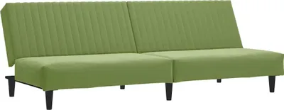 Produktbild von vidaXL Schlafsofa 2-Sitzer Hellgrün Samt