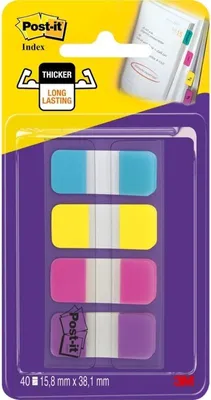 Produktbild von 3M 676-AYPV Karteikarte Pink, Violett, Türkis, Gelb