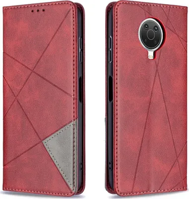 Produktbild von Mobigear Rhombus Slim  Nokia G10 Hülle Klapphülle - Rot
