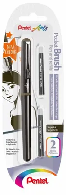 Produktbild von Pentel Blister Kalligrafiepinsel + Patrone