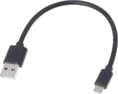 Produktbild von USB-Kabel mit Lightning 2,4 A, für iPhone & iPad, 25 cm - Schwarz