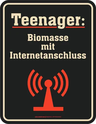 Produktbild von Teenager - Fun-Schilder - Biomasse