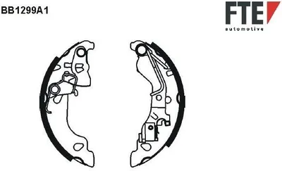 Produktbild von FTE Bremsbackensatz Trommelbremse Hinten für FIAT PUNTO (188) 180mm 9100069