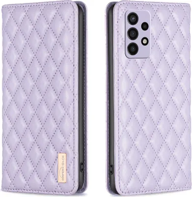 Produktbild von Galaxy A72 Hülle, Elegant Bookstyle Flip Leder Kartenfächer Schutzhülle mit Ständer für Samsung Galaxy A72 5G / A72 4G Lila