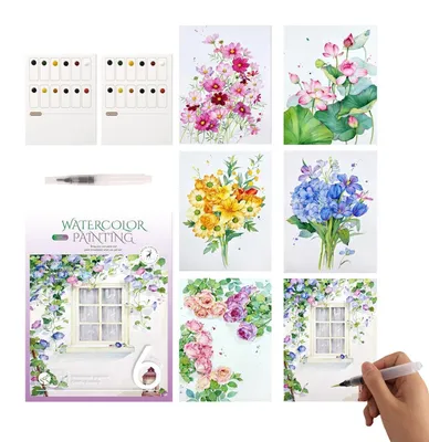 Productafbeelding van Aquarelverfset met 12 Kleuren en Penseel