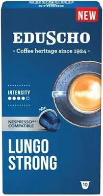 Obrázok produktu pre Kávové kapsule "Lungo Strong ", kompatibilné s Nespresso, 10 ks, EDUSCHO 537123