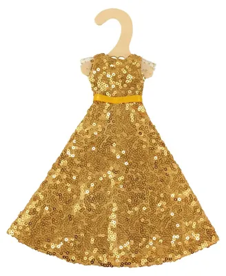 Image de Robe à paillettes Goldstar pour poupées de mode - 29 cm