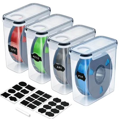 Aufbewahrungsbox für Filament, 4er-Set, 4,0 l, luftdicht