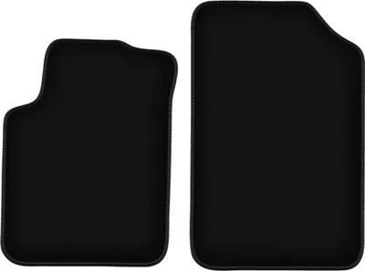 Produktbild von Wielganizator Velours-Autoteppiche vorne – passend für Citroen C3 I (Schrägheck, Bj. 2002-2009) –  schwarz, passgenau, mit Befestigungen set 2 Stk.