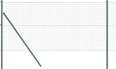 Zdjęcie produktu dla vidaXL Ogrodzenie zewnętrzne typu „Euro” do montażu w ziemi, 10 x 1,4 m, zielona siatka