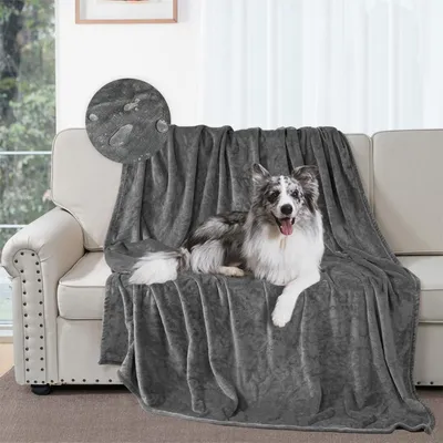 Image de Couverture en flanelle imperméable, 76 x 102 cm, couleur grise
