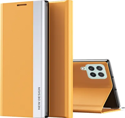Obrázek produktu pro Samsung M53 Pouzdro, MagnetickéPolyuretanKožené Pouzdro s Funkcí Stojánku pro Samsung Galaxy M53 Žluť