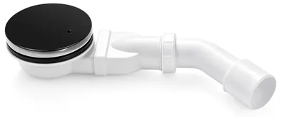 Obrázek produktu pro Vigevee odtoková souprava pro sprchovou vanu, průměr 90 mm, s filtrem na zachycování vlasů, včetně kolena o úhlu 45°, snadno se čistí, materiál ABS