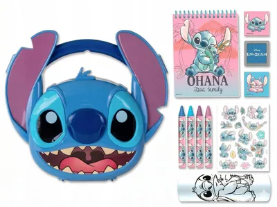 Zdjęcie produktu dla Disney Lilo i Stitch zestaw plastyczny + walizka 3D / naklejki pieczątki / ST00028