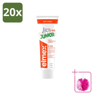 Zdjęcie produktu dla 20 sztuk pasty do zębów Elmex Junior - dla dzieci w wieku 5-12 lat - 75 ml - zestaw ekonomiczny