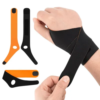 Produktbild von Verstellbare Handgelenk Bandagen, Handgelenkstütze mit Daumenöffnung, Handgelenkbandage Mit Klettverschluss Wrist Wrap Dünne Handgelenkschoner