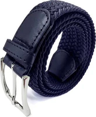 Produktbild von Glamexx24 Unisex Elastischer Stoffgürtel Geflochtener Stretchgürtel Dehnbarer Gürtel, Dunkelblau, 140cm-Farbe: Dunkelblau -Größe: 145