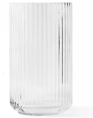 Glasvase, mundgeblasen, klar, 38 cm Höhe, 1 Stück