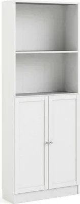 Produktbild von Dmora Regal Anastasie 79x28,3x203,2 cm Weiß 5 Böden 2 Türen