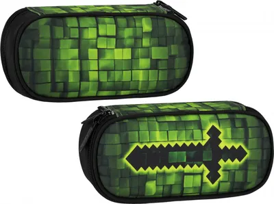 Image de Trousse à crayons rembourrée avec rabat intérieur Sword Pixel Game Starpak
