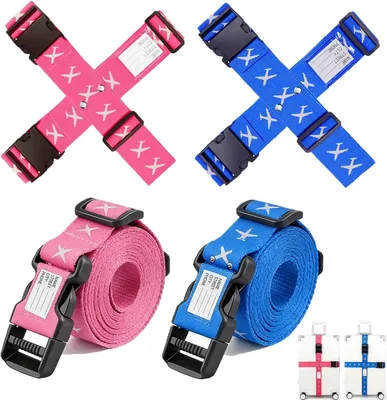 Obrázok produktu pre Cestovný popruh 4-dielny, kódový zámok, nylon, pre kufor