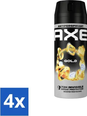 Obrázek produktu pro Ax Antiperspirant Spray Gold 150 ml – výhodné balení – 4 kusy