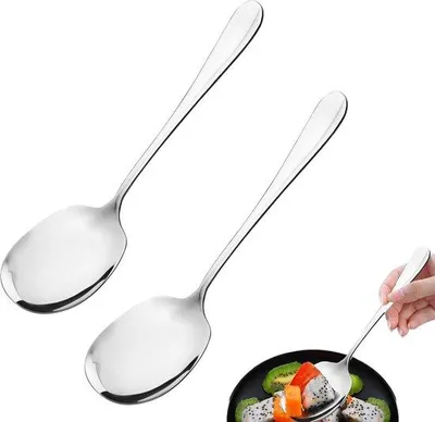 Zdjęcie produktu dla Elegancki zestaw łyżek do serwowania ze stali nierdzewnej z długimi uchwytami
