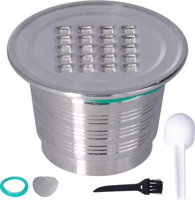 Produktbild von 50 ml Kaffeekapselfilter aus Edelstahl, wiederverwendbare Kaffeekapseltasse, Zubehör für Kaffeemaschinen für Nespresso