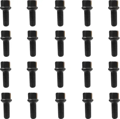 Produktbild von 20x Radschraube M14x1,5 Kugelbund R13 schwarz 33 mm | Schlüsselweite 17 mm kompatibel mit Seat Alhambra I 7V Alhambra I Van 7V