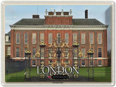Produktbild von vianmo Blechschild 30x40 cm London England Kensington Palace Bildmotiv Reisemotiv Abenteuer Reisen