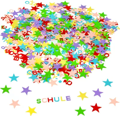 Produktbild von Oblique Unique ABC Alphabet Buchstaben Konfetti Streudeko Tisch Deko Schuleinführung Geburtstag Feier Party bunt