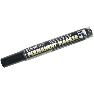 Produktbild von Permanentmarker Maxiflo 1-3,5mm Keilspitze schwarz.