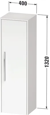 Produktbild von Duravit D-Code Halbhochschrank, eine Tür mit Anschlag links, 400x360x1320mm, mit Griff, DC1338LBD490000