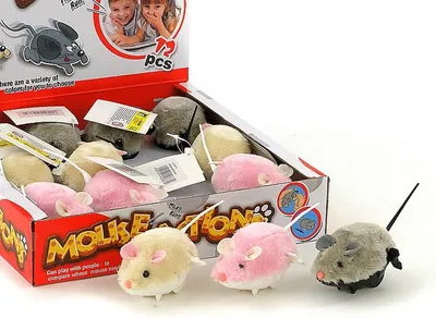 Zdjęcie produktu dla mysz nakręcana  kolorowa 12szt.