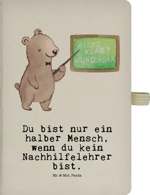 Produktbild von Mr. & Mrs. Panda Journal Nachhilfelehrer Herz - Transparent - Geschenk, Adressbuch, Kladde, Skizzenbuch, notizbuch, Lustig, Reisetagebuch, Spruch, Nachhilfeunterricht