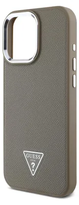 Produktbild von Guess, iPhone 16 Pro Max stoßfeste Hülle mit genarbter Oberfläche, Braun