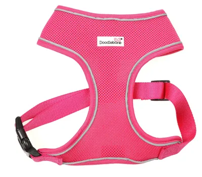 Airmesh-Hundegeschirr, Fuchsia, Größe 4, atmungsaktiv
