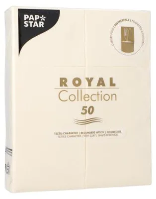Produktbild von Servietten "ROYAL Collection" 40 cm x 30 cm champagner mit Besteckfalz