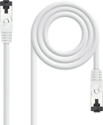 Image de Nanocable 10.20.2000-L25-W, 0.25 m, Cat8.1, S/FTP (S-STP), RJ-45, RJ-45, Bílá