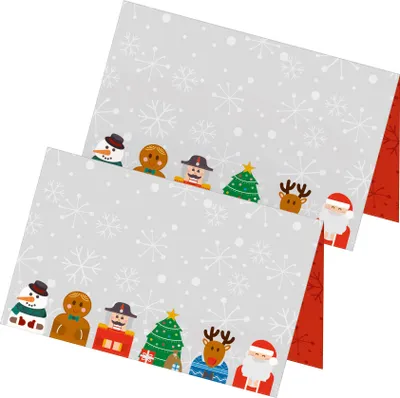 Produktbild von itenga 24 x Tischkarten Weihnachtsbande versch. Figuren (Visitenkartengröße)