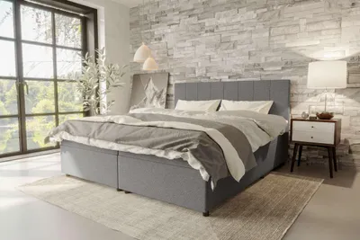 Produktbild von 99rooms Kira Boxspringbett Strukturstoff NEVE Anthrazit 160x200 cm
