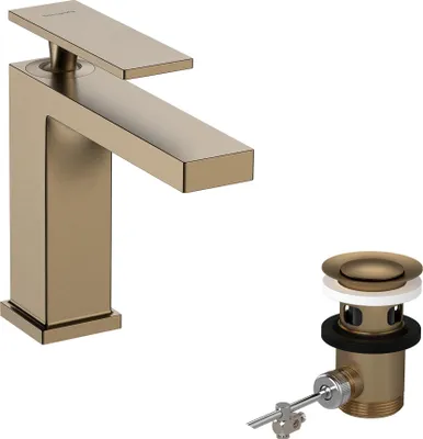 Immagine prodotto di hansgrohe Tecturis E Mitigeur monocommandé pour lavabo 110, saillie 144mm, avec garniture découlement, EcoSmart+, 73010140, 73010140
